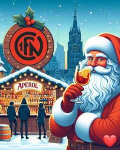 Mehr über den Artikel erfahren FCN Hot Aperol Stand am Neukirchner Weihnachtsmarkt