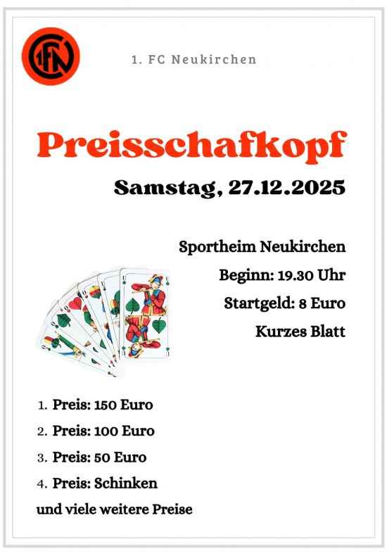 Plakat Preisschafkopf 2025